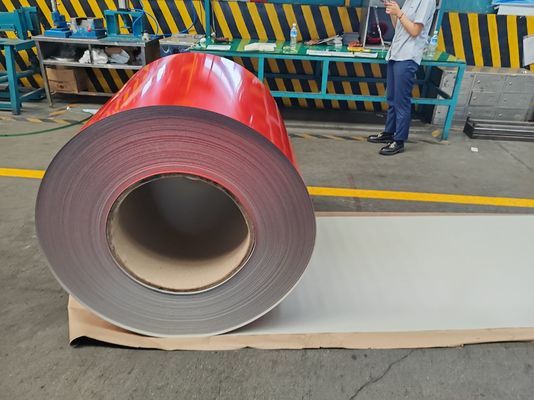kopen 2/1 Voorgeverfde kleurenstaal spoel met 515 μm achterverf en 700 1250 mm breedte voor daken en panelen online manufacture