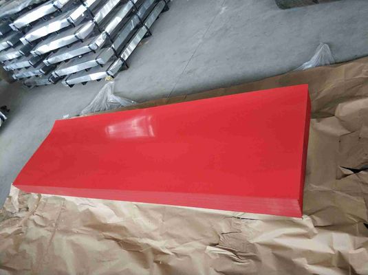 kopen Rood gecoate galvalume gegolfde stalen dakplaten voor dak- en wandbekleding online manufacture