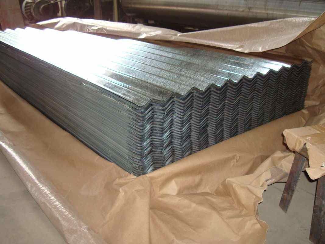 ASTM A653 gegalvaniseerde gegolfde dakplaat met 40 ‰ 275 g/m2 zinkcoating voor dak- en wandbekleding