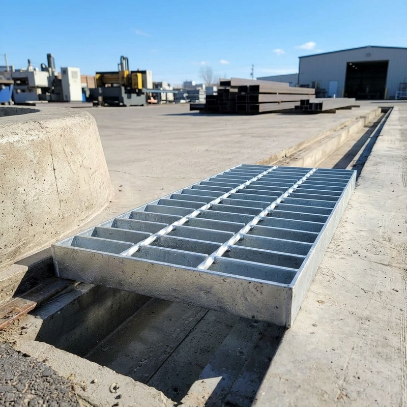 30×4mm Hot Dipped Galvanized Steel Bar Grating for Medium Load Industrial Flooring