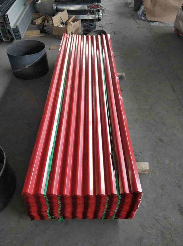 Rood gecoate galvalume gegolfde stalen dakplaten voor dak- en wandbekleding
