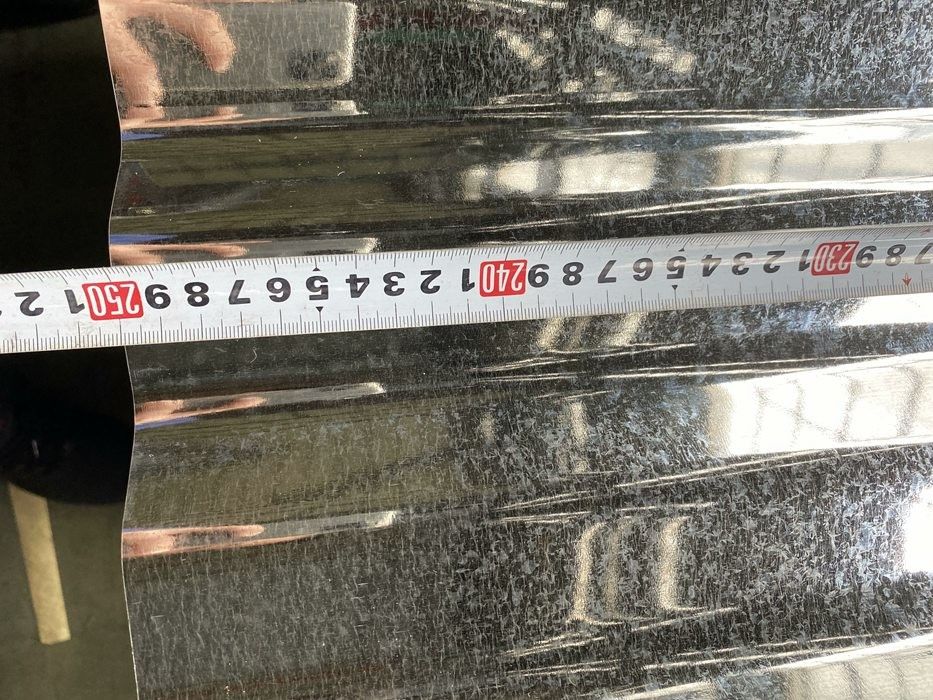 AS 1397 G550 Volhard gegolfd gegalvaniseerd dakblad met 76 mm golfprofiel en 40 ‰ 275 g/m2 zinkcoating